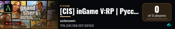[CIS] inGame V:RP | Русский RP live status badge