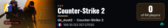 Counter-Strike 2 live status badge
