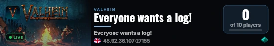 Everyone wants a log! live status badge