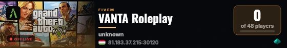 VANTA Roleplay live status badge