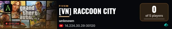 [VN] RACCOON CITY live status badge