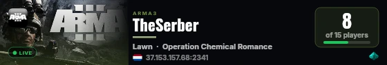 TheSerber live status badge