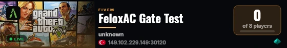 FeloxAC Gate Test live status badge