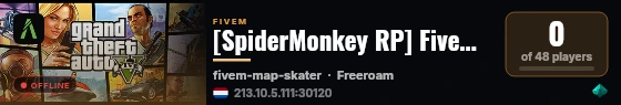 [SpiderMonkey RP] FiveM Server RP live status badge