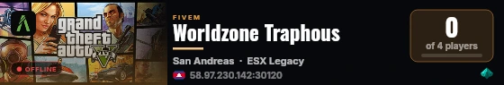 Worldzone Traphous live status badge