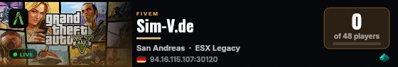 Sim-V.de live status badge