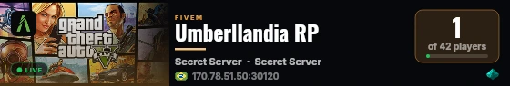 Umberllandia RP live status badge