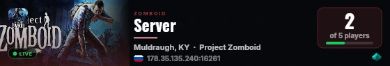 Server live status badge