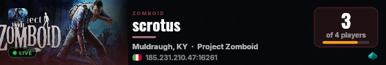 scrotus live status badge