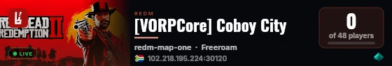 [VORPCore] Coboy City live status badge