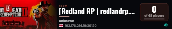 [Redland RP | redlandrp.com] Redland RP live status badge