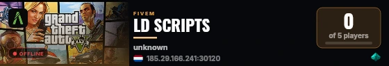 LD SCRIPTS live status badge