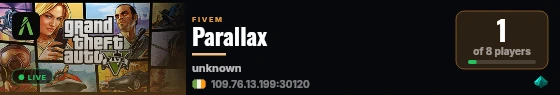 Parallax live status badge