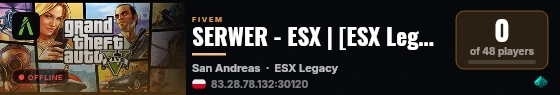 SERWER - ESX | [ESX Legacy] live status badge