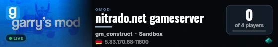 nitrado.net gameserver live status badge