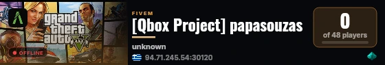 [Qbox Project] papasouzas live status badge