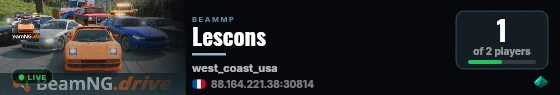 Lescons live status badge