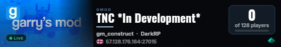 TNC *In Development* live status badge