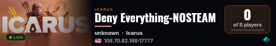 Deny Everything-NOSTEAM live status badge