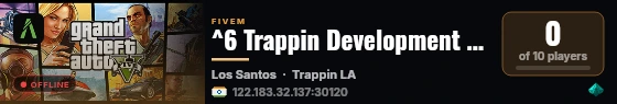 ^6 Trappin Development Server live status badge