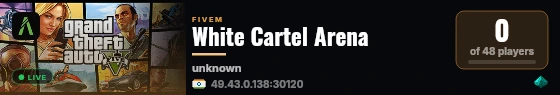 White Cartel Arena live status badge