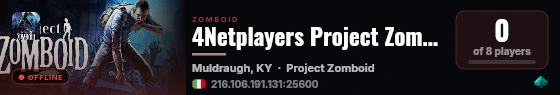 4Netplayers Project Zomboid live status badge