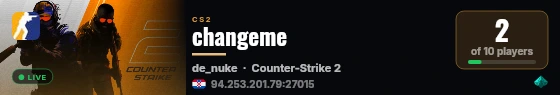 changeme live status badge