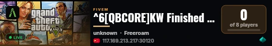^6[QBCORE]KW Finished product server live status badge