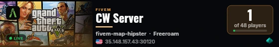 CW Server live status badge