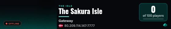 The Sakura Isle live status badge
