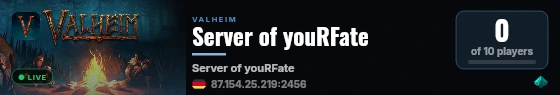 Server of youRFate live status badge