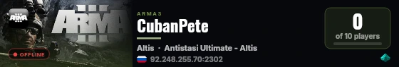 CubanPete live status badge