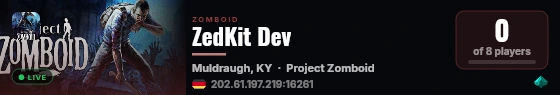 ZedKit Dev live status badge
