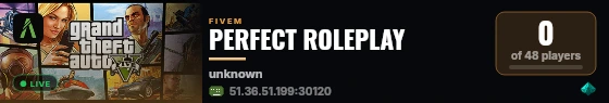 PERFECT ROLEPLAY live status badge