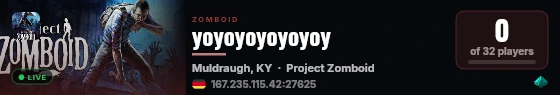 Indifferent Broccoli Project Zomboid Server live status badge