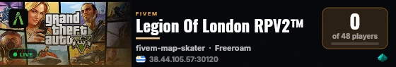 Legion Of London RPV2™ live status badge