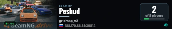 Peshud live status badge