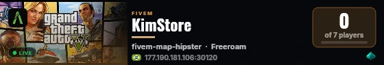 KimStore live status badge