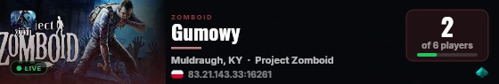Gumowy live status badge