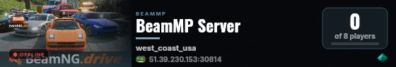 BeamMP Server live status badge