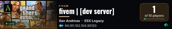 fivem | [dev server] live status badge