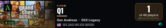 Q1 live status badge
