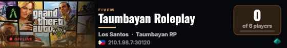 Taumbayan Roleplay live status badge