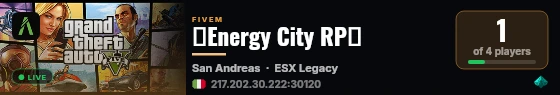 ⚡Energy City RP⚡ live status badge