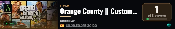 Orange County || Custom Framework || Jobs || Gangs || Housing || More! live status badge