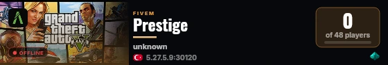 Prestige live status badge