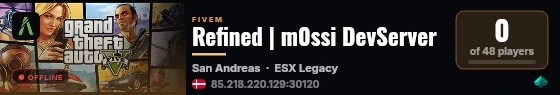 Refined | m0ssi DevServer live status badge