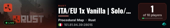 ITA/EU 1x Vanilla | Solo/Duo Only | Welcome New Players live status badge