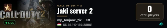 Jaki server 2 live status badge