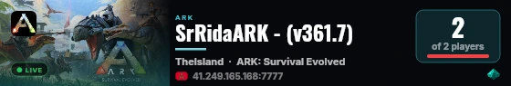 SrRidaARK - (v361.7) live status badge